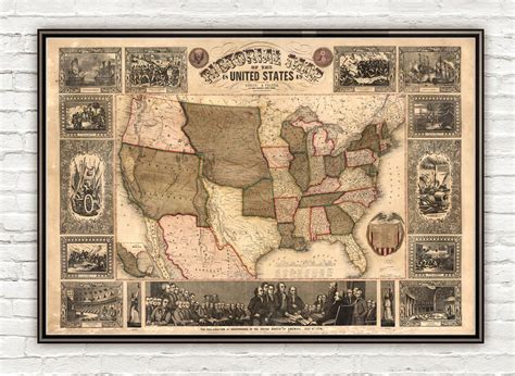 Old Map of the United States of America